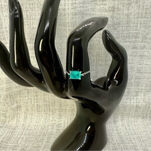 New Adjustable Sterling Silver & Tourmaline Ring